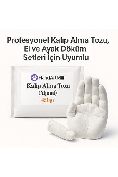 Genel Markalar Kalıp Alma Tozu (Aljinat) 450gr – Profesyonel Kalıp Alma Tozu, El ve Ayak Döküm Setleri İçin Uyumlu