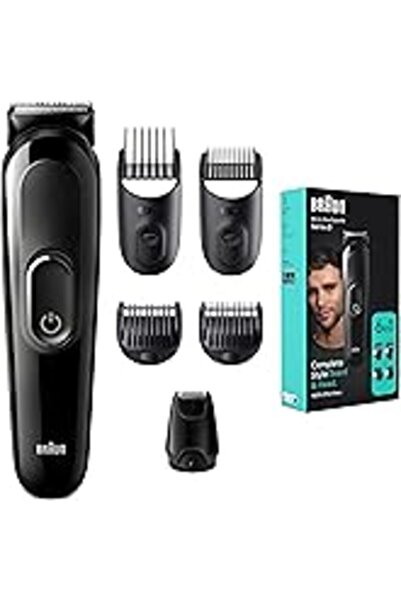 Braun MGK3242 7-in-1 Multi Grooming Kit for Face and Body, Black/Blue