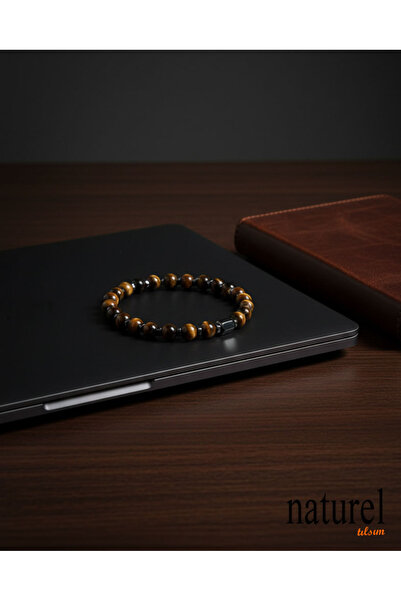 Naturel Tılsım Tiger Eye 6mm Natural Stone Bracelet