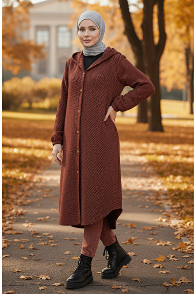 sefamerve Καπάκι με με κουκούλα κουμπιά 0201-09 Πλακάκι