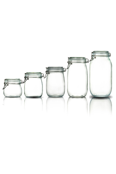 Store 5'li Set Korken Kavanoz Vakumlu Kilitli Cam Saklama Kavanozu 500 ml - 7...