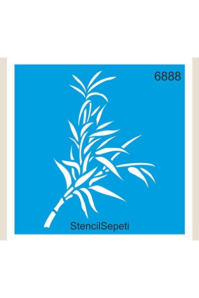 DERYA DESİNG ART قالب استنسل بنمط الخيزران St6888 20x20 سم