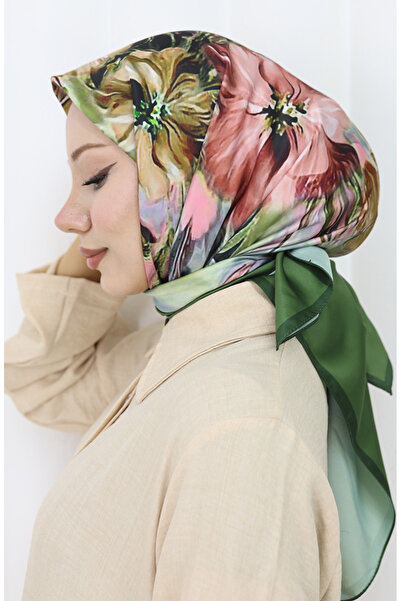 sefamerve Digital Rayon Scarf 70298-03 Khaki