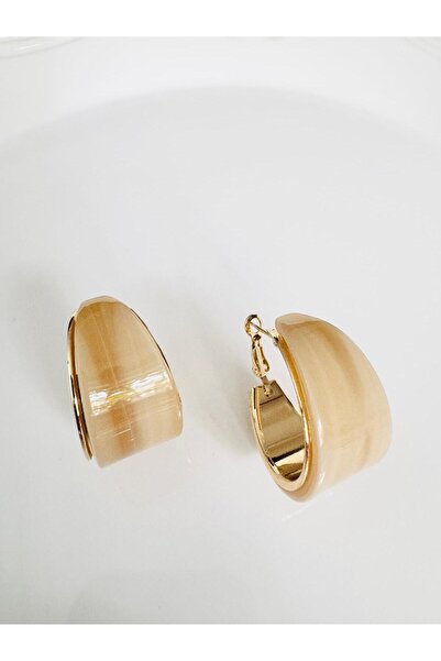 DEVİ fashion Halka Luxury Bone Earrings 5 cm