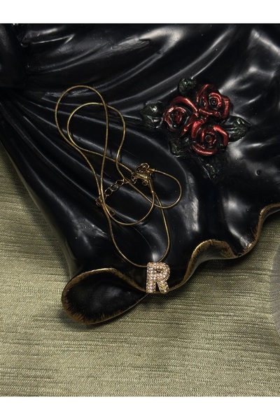 PALICE قلادة بحرف فولاذي - R