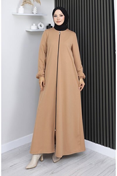 sefamerve Zippered Double Mevlana Ferace 2029-07 Milky Brown