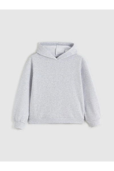 LC Waikiki Lcw Kids Gray Hooded Girls Tracksuit Set