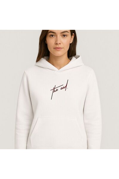 Etoile Studio The End Printed White Oversized Sweatshirt