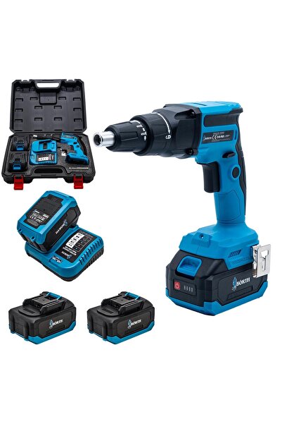 BODDAH 21V 3.0Ah Kömürsüz Alçıpan Vidalama | Çift Akü | Profesyonel Seri