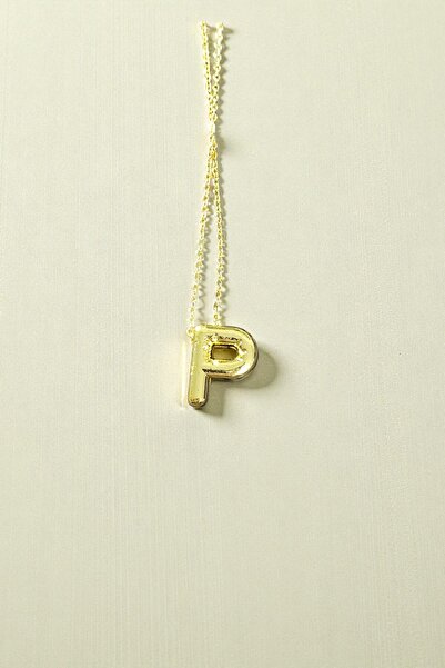 BLIZGANTIS Üç Boyutlu Gold Çelik Harfli Balon Kolyeler