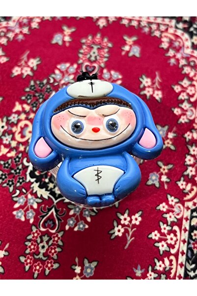 EDELFU حامل هاتف من Popsocket مزود بملصق ثلاثي الأبعاد بنمط Labubu، حامل للأص...