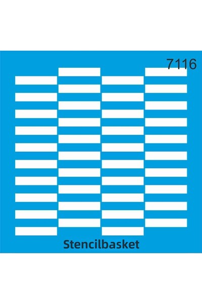 DERYA DESİNG ART قالب استنسل بنمط هندسي St7116 20x20 سم