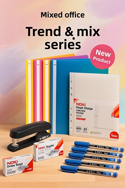 KarmaOfis Trend Mix Office Set – Fun Desktop Set with Colorful and Energetic Combinations