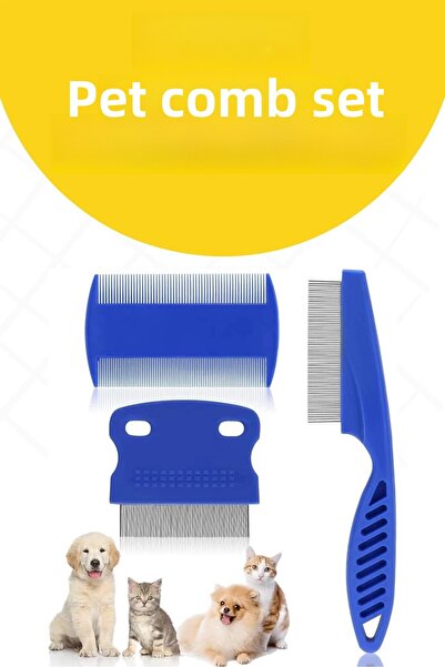 Belle Fusion Bfs Pet Comb Set of 4 Flea Comb Suitable for Cat and Dog Hair