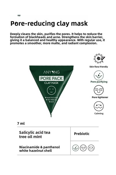 Anyong Pore ​​Purifying Clay Mask – Salicylic Acid, Tea Tree Oil and Mint Extract 7 ml