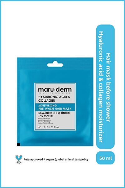 Maru.Derm قناع الشعر قبل الاستحمام - قناع الشعر قبل الاستحمام المرطب بحمض اله...