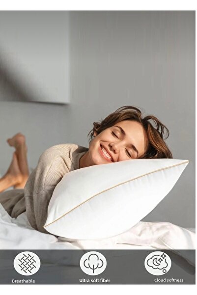 Uçkan home 2 τεμάχια χρυσό μαξιλάρι σειράς 1200gr νανο τζελ 50x70cm