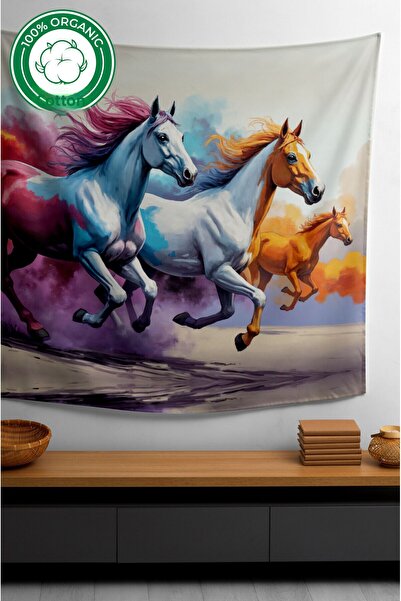 MOSHEYA HOME سجادة حائط ملونة بتصميم الحيوانات - طباعة نابضة بالحياة، قماش عا...