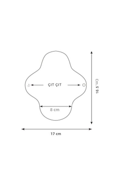 Ponped Washable Natural Women's Pad 3-Piece Daily Set
