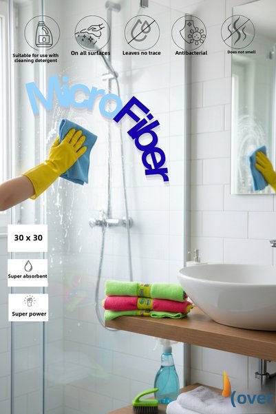 VİPEX 3 Pieces of 4-Pack Dürüm Industrial Microfiber Cleaning Cloth