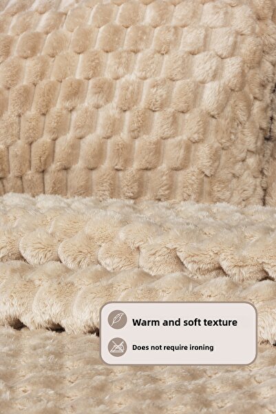 Elart Polen Blanket Set Single Size Wellsoft 2 Pieces (180X240 cm) Cappuccino