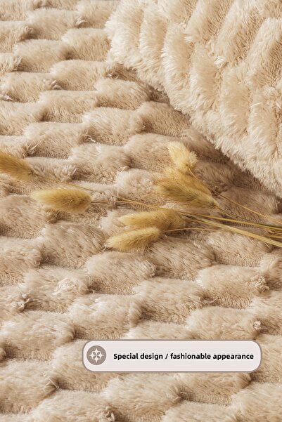 Elart Polen Blanket Set Single Size Wellsoft 2 Pieces (180X240 cm) Cappuccino