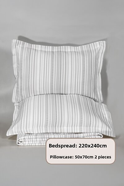 Elart Harmony Bedspread Set Double Size (240X250 cm) Anthracite