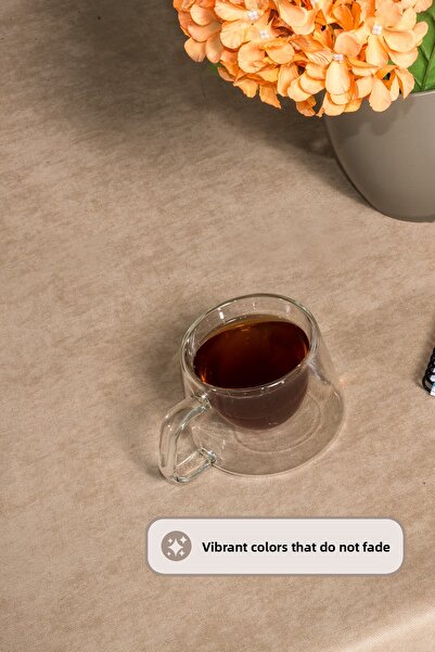 Elart Soft Velvet Tablecloth Rectangular (150X220 cm) Mink