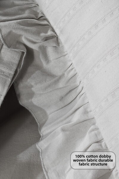 Elart Romantic Bedding Set Double Elastic Sheet (200X220 cm) Gray