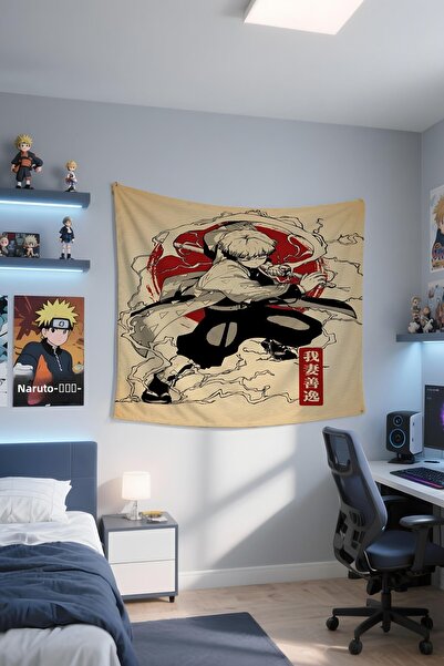Etnik Dekor Demon Slayer Zenitsu Agatsuma Digital Print Wall Cloth
