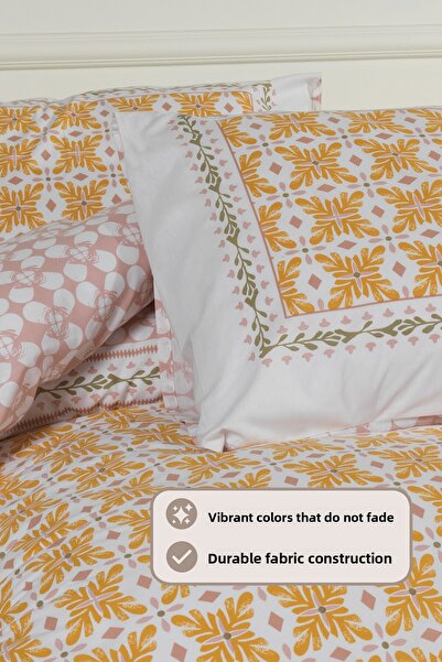 Elart Σετ κρεβατιού Amanda Μονό 100% βαμβακερό ελαστικό σεντόνι (160x220 cm) κίτρινο