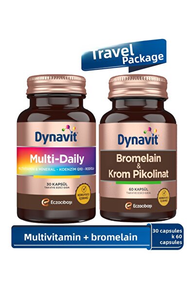 Dynavit MultiDaily & Bromelain Chromium Picolinate - حزمة السفر