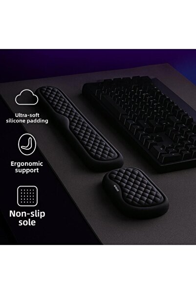coofbe Desktop Armrest Padi Ergonomic Wrist Support Set for Keyboard and Mouse Wrist Pillow