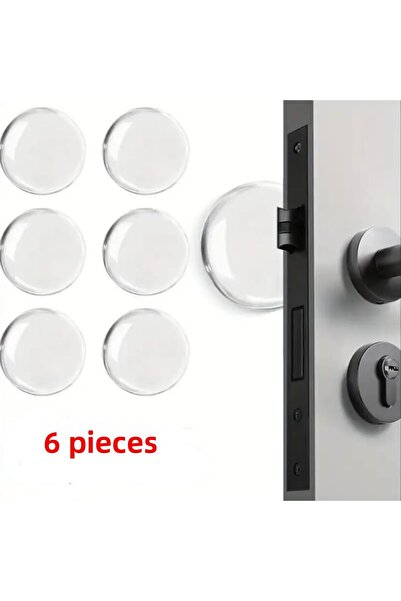 Poçi's World وسادة توقف للأثاث والأبواب من السيليكون الشفاف، مجموعة من 6 قطع