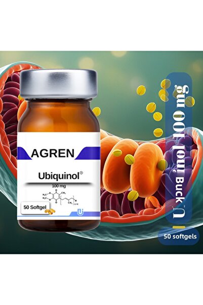 Agren Ubiquinol 100 Mg 50 Softgel – Energy Support & Antioxidant Supplement