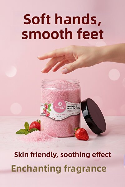 Smoothly Natural Manicure-Pedicure and Bath Salt – Spa Effect Care Salt 1000 Gr. Giant Size