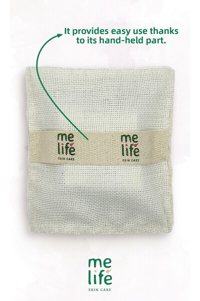 MELIFE مقشر استحمام من ليف اليقطين المحشو بالصابون مع الألوة فيرا