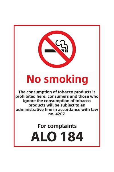 Hediyeni Al No Drinking Warning Sign 25X35 cm Dekota Sign