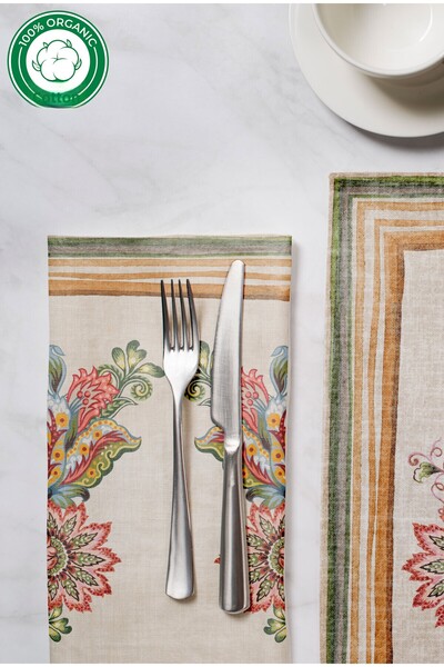 MOSHEYA HOME مفرش طاولة مصنوع من قماش بنما 100% قطن، مقاس 40×60 سم، مفرش طاول...