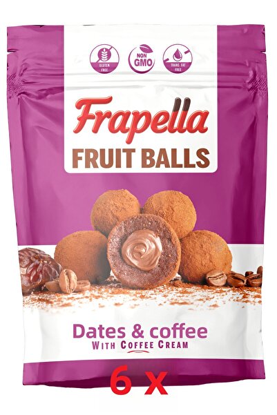 Frapella Coffee Covered Coffee Cream Filled Fruit Ball 80 Gr. X 6 Pack