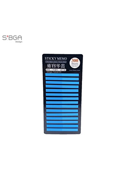 sibga tasarım Сини тънки ленти Post-it 300 листа Прозрачни цветни Post-it Pos...