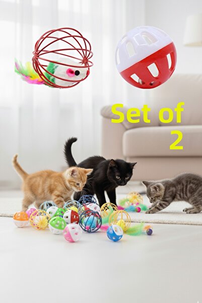 rianka 2-Pack Interactive Cat Play Set, Sound-Activated Plush Mouse and Play ...