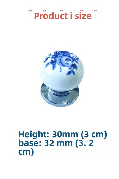 Porcellana Perla Porcelain Cabinet Drawer Kitchen Bathroom Cloakroom Children's Room Button Handle Knob Handle Knob -Stk3382