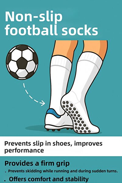 GAZELMANYA Κάλτσα ποδοσφαίρου - Αντιολισθητική σόλα σιλικόνης, πετσέτα από καουτσούκ, γκέτες χωρίς ραφές Αγώνας χαλιού