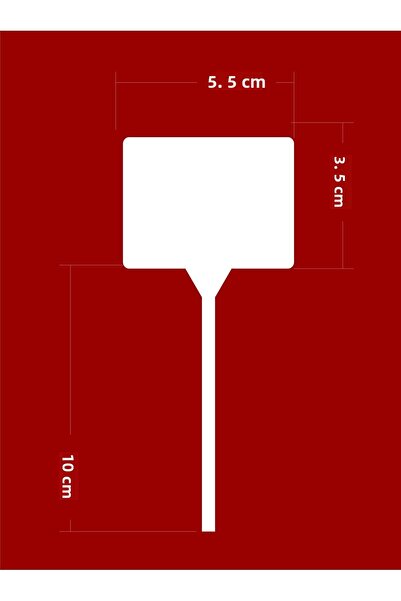 SERİNOVA Plastic Price Tag White 5 Pieces Price Tag Mini Size