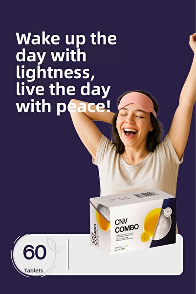 CNV COMBO 60 قرصًا مع الجينسنغ والجنكة والمغنيسيوم، الألم المزمن، طاقة التركيز