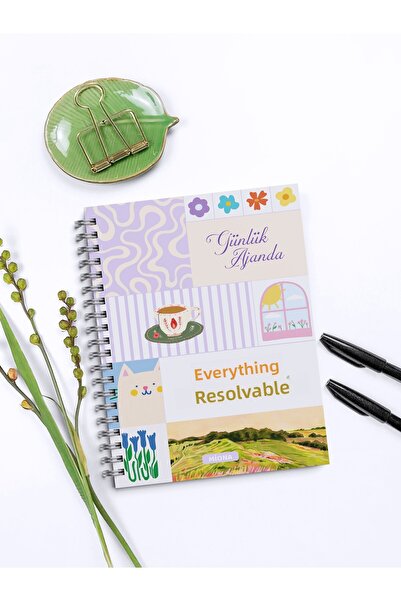 Miona A5 Spiral School Notebook 120 Pages Set of 2 2 Checkered Notebooks, Notebook