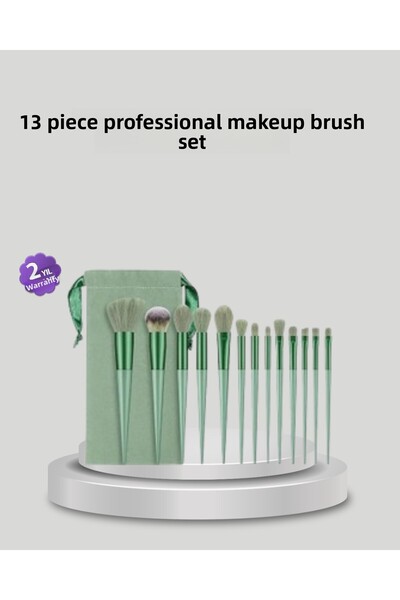 ZERO LAND PIATRA DE MERCAT ®   Set de pensule profesionale pentru machiaj, cu peri moi, portabil, cu geantă