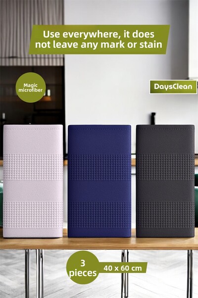 DaysClean 3 قطع من قماش الزجاج السحري المصنوع من الألياف الدقيقة الفاخرة |   ...
