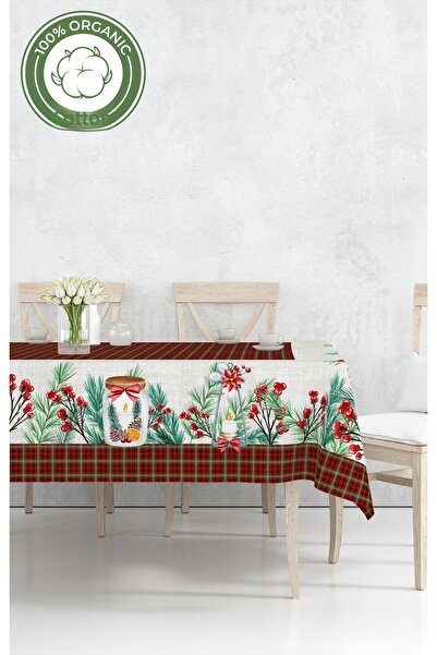 MOSHEYA HOME مفرش طاولة رقمي منقوش لعيد الميلاد مطبوع - 140 × 220 سم 140×240 ...